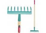 Rastrello Per Foglie - Rastrello Da Giardino - Metallo - 8 Denti - Per Foglie Ed Erba