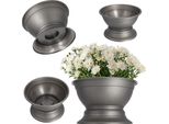 Coprivaso - Vaso Da Fiori - Ø18 Cm - Taglia M - Per Piante Da Appartamento - Argento
