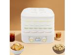 Essiccatore Automatico/Essiccatore Per Frutta - Essiccatore Elettrico - 5 Ripiani - 160 W - Display Led - Timer 1-48 H - 35-70 °C - Silenzioso 50 Db - Bianco