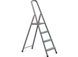 Edilizia | Scala - Scala Domestica - Grigia - 4 Gradini - Portata 125 Kg - Altezza 2,75 M
