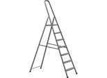 Edilizia | Scala In Acciaio - 7 Gradini - Grigio - Altezza Di Lavoro 3,5 M - Portata 125 Kg
