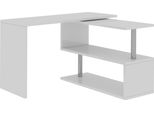 Schreibtisch Home Affaire "Volta, Made In Italy", Weiß (Weiß, Weiß), B:120Cm H:75Cm T:50Cm, Tische, Schreibtisch, Multifunktional - Als Computertisch, Eckschreibtisch Oder Sideboard