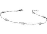 Armband Firetti "Schmuck Geschenk Silber 925 Armschmuck Armkette Herz", Silber (Silberfarben, Kristallweiß, Kristallweiß), ArmbäNder, Damen, 19Cm, Silber 925 (Sterlingsilber), Armband, Mit Zirkonia (Synth.)