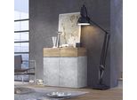Kommode Home Affaire "Rimini", Grau (Atelier Hell, Kastanienfarben), B:90Cm H:86Cm T:40Cm, Sideboards, Kommode, Breite 90 Cm