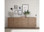 Sideboard Home Affaire "Jupiter, Breite 241 Cm, Kommode 4 TüRen - Soft Closing, Anrichte", Braun (Mercure Nb Holzstruktur), B:241Cm H:90Cm T:44Cm, Sideboards, Sideboard, Moderne Griffblende, Fsc, Cleveres Stauraumkonzept