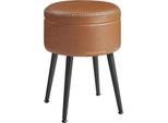 Sgabello Ekho Con Vano Portaoggetti, 32X43Cm, Marrone