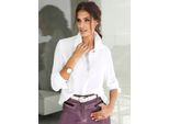 Hemdbluse, Damen, Gr. 54, Beige (Ecru), 71% Viskose, 29% Polyester, Unifarben, Blusen Hemdbluse