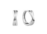 Paar Creolen Firetti "Schmuck Geschenk Silber 925 Ohrschmuck Ohrringe X Form", Silberfarben, Ohrringe, Damen, 15Mm, Silber 925 (Sterlingsilber)