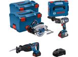 Set Di Utensili 18V Gsb/Gks/Gsa - Bosch - Con 2 Batterie 18V 5.5AH E 1 18V 4.0AH - Caricabatterie - L-Boxx 0615990N38