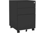 The Living Store Armadio Per Archiviazione Con Rotelle Antracite 39X45X60 Cm In Acciaio