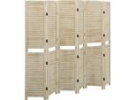 Vidaxl 6 Pezzi Divisorio 210X165 Cm In Legno Massiccio Di Paulownia - Divisorio - Schermo - Parete Divisoria - Parete Divisoria
