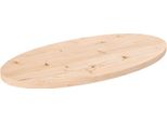 The Living Store Piano Del Tavolo 70X35X2,5 Cm In Pino Massiccio Ovale
