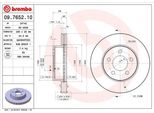 2X Brembo 09.7652.10 Disco Freno Asse Anteriore