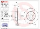 2X Brembo 09.6983.10 Disco Freno Asse Anteriore