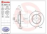 2X Brembo 09.A919.10 Disco Freno Asse Anteriore