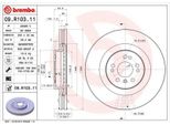 2X Brembo 09.R103.11 Disco Freno Asse Anteriore