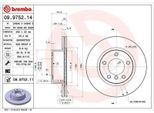 2X Brembo 09.9752.11 Disco Freno Asse Anteriore