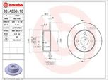 2X Brembo 08.A356.10 Disco Freno Asse Posteriore