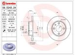 2X Brembo 08.5243.24 Disco Freno Asse Anteriore