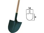 Pala Tonda In Lamiera 27Cm Manico In Legno