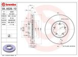2X Brembo 09.A529.10 Disco Freno Asse Anteriore