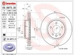2X Brembo 09.8873.31 Disco Freno Asse Anteriore