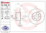 2X Disco Freno Brembo 08.3288.20 Per Bmw 3 Sedan (E30) 3 Sedan (E21)