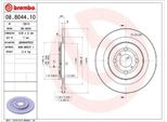 2X Brembo 08.B044.10 Disco Freno Asse Posteriore