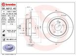 2X Brembo 08.A612.41 Disco Freno Asse Posteriore