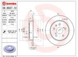 2X Brembo 08.B557.10 Disco Freno Asse Posteriore