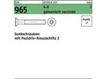 ~ISO7046-1 4,8 M 6X 35 Vite A Testa Svasata Con Intaglio A Croce Zincata (DIN965A)