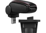 Copri Bracciolo Centrale In Pelle Nero/Rosso Per Opel Astra J 2009-