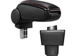 Bracciolo Centrale Mal Rivestimento In Pelle Nero/Rosso Per Skoda Yeti Dal 2009-