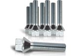 10X Perni Ruota Bulloni Ruota Distanziali Cerchi In Lega Collare Conico M14 X 1,5 50Mm