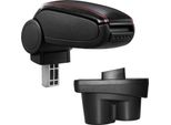 Copri Bracciolo Centrale In Pelle Nero/Rosso Per Opel Corsa E 2014-