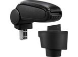 Bracciolo Centrale In Pelle Nero/Bianco Per Seat Ibiza Iv 6J 2009-