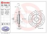 2X Disco Freno Brembo 09.7806.1X Per Ford Fiesta Mk6 Hatchback (JA8 JR8) 44Mm