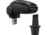 Rivestimento In Pelle Del Bracciolo Centrale Nero / Bianco Per Dacia Duster Dal 2010-
