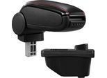 Copri Bracciolo Centrale In Pelle Nero / Rosso Per Peugeot 308 I Dal 2007-