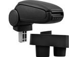 Bracciolo Centrale Mal Rivestimento In Pelle Nero Per Skoda Fabia 2 Ii Dal 2007-