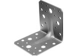 Alberts 330330 Connettore Angolare Per Carichi Pesanti Con Bordino, Zincato Sendzimir, 70 X 70 X 55 Mm, Set Da 12
