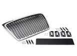 Griglia Radiatore Griglia Sportiva Griglia A Nido D'ape Alluminio Nero Opaco Per Audi A4 8E B7