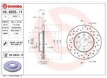 2X Disco Freno Brembo 09.8635.1X Per Opel Corsa C Hatchback (X01) 41Mm 240Mm