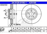 2X Disco Freno Ate 24.0125-0195.1 Per Mazda 3 (Bk) 3 (Bl) 48 5Mm 148 0Mm