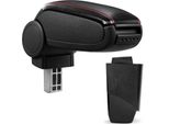Rivestimento In Pelle Del Bracciolo Centrale Nero / Rosso Per Peugeot 206 + 206 Cc