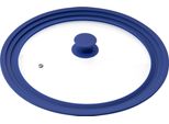 Bremermann Coperchio Universale Per Barattoli Con Bordo In Silicone, 30/32/34 Cm, Blu Grande