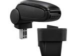 Copri Bracciolo Centrale In Pelle Nero / Bianco Per Opel Astra H 2004-2010