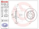 2X Disco Freno Brembo 08.5334.11 Per Peugeot 206 Hatchback (2A/C) 25Mm