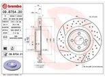 2X Disco Freno Brembo 09.B754.21 Per Mini Hatchback (R56) Clubman (R55) 45Mm