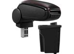 Copri Bracciolo Centrale In Pelle Nero / Rosso Per Hyundai I30 Gd Dal 2012-